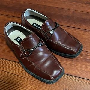 Boys brown loafer dress shoe